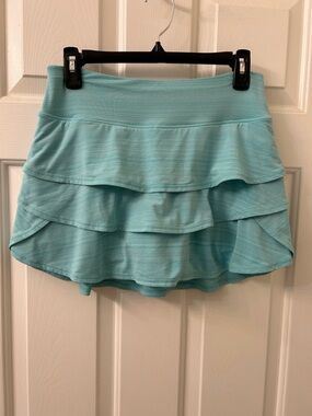Aqua Tiered Ruffle Skort